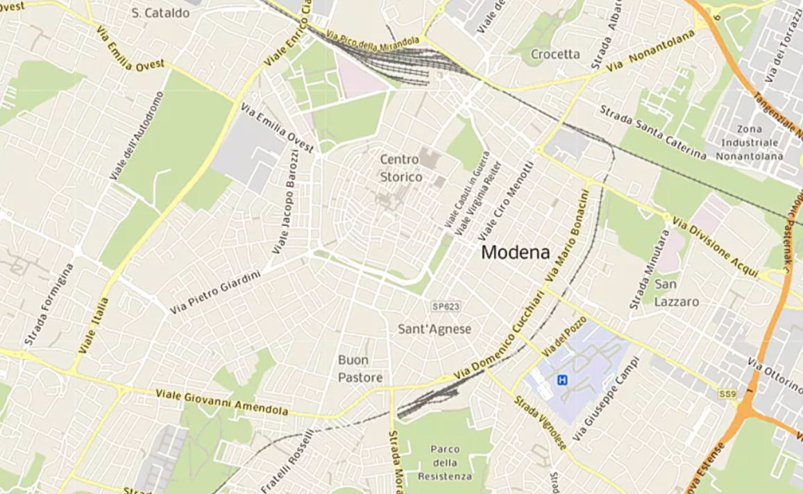 mappa Autobus Potenza Modena