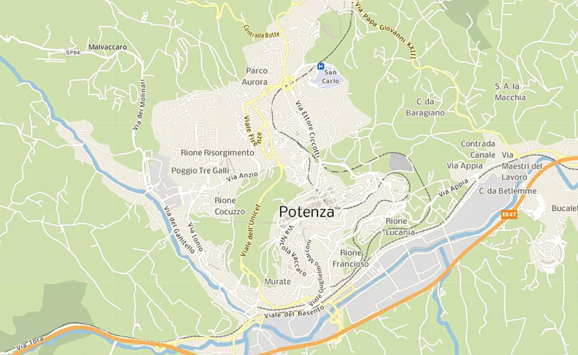 Mappa Autobus Potenza Modena